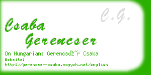 csaba gerencser business card